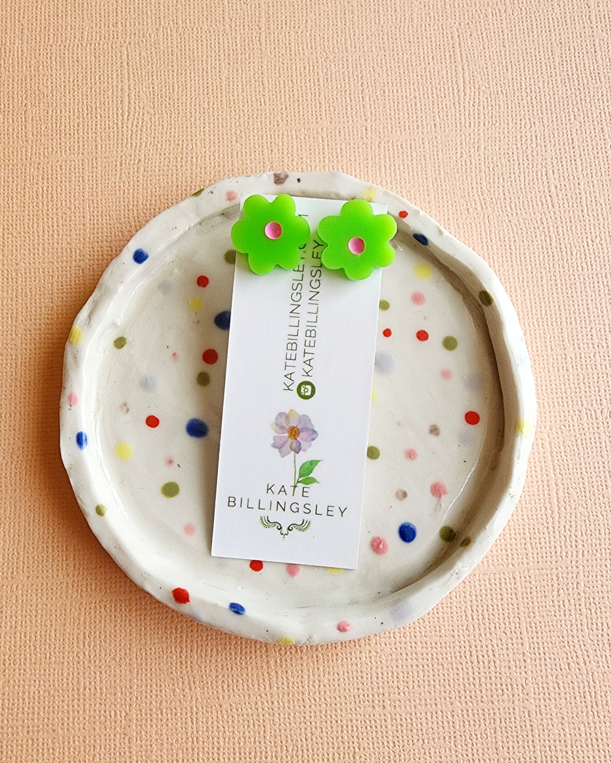 Green Daisy Studs