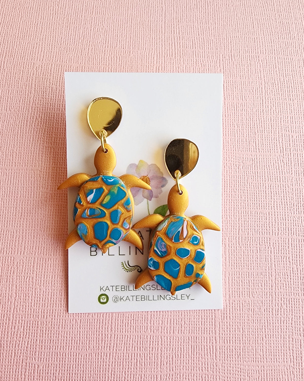 Sea Turtles Medium Designer Dangles - Polymer Clay