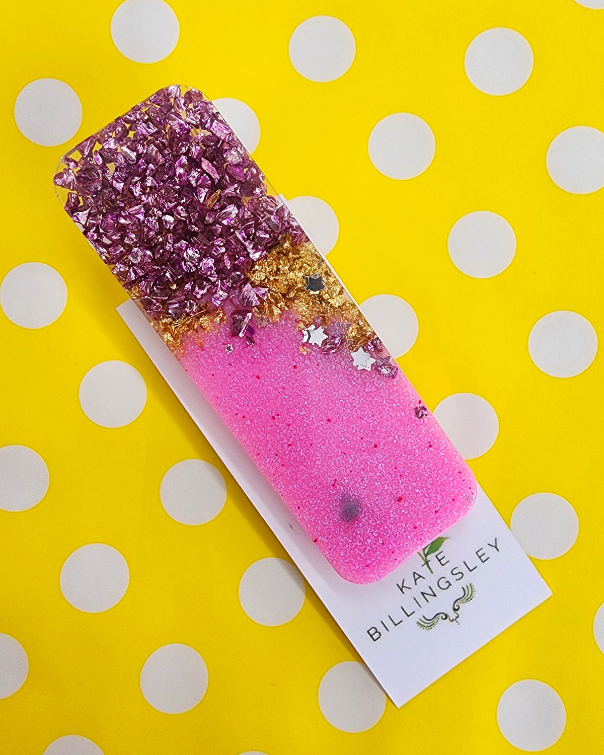Hairclip - Pink Lilac Gold
