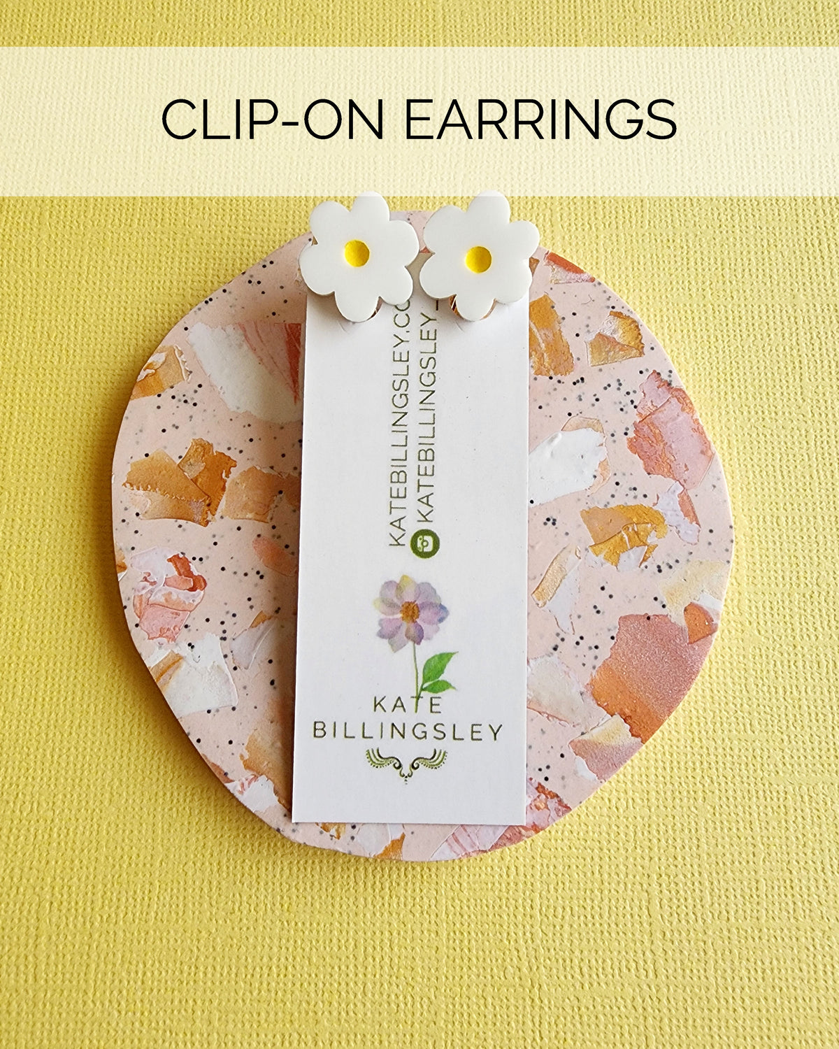 CLIP ON White Daisy Mini Clip-ons