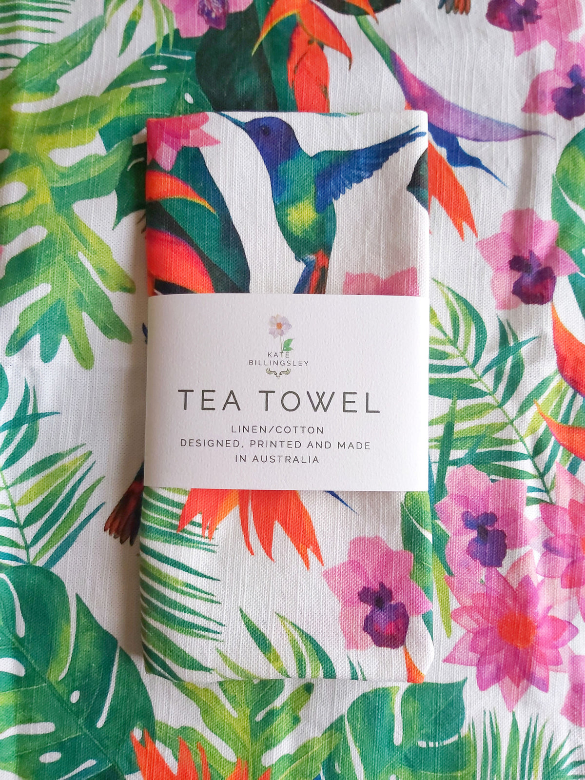 Linen/Cotton Tea Towel - Rainforest Spirit