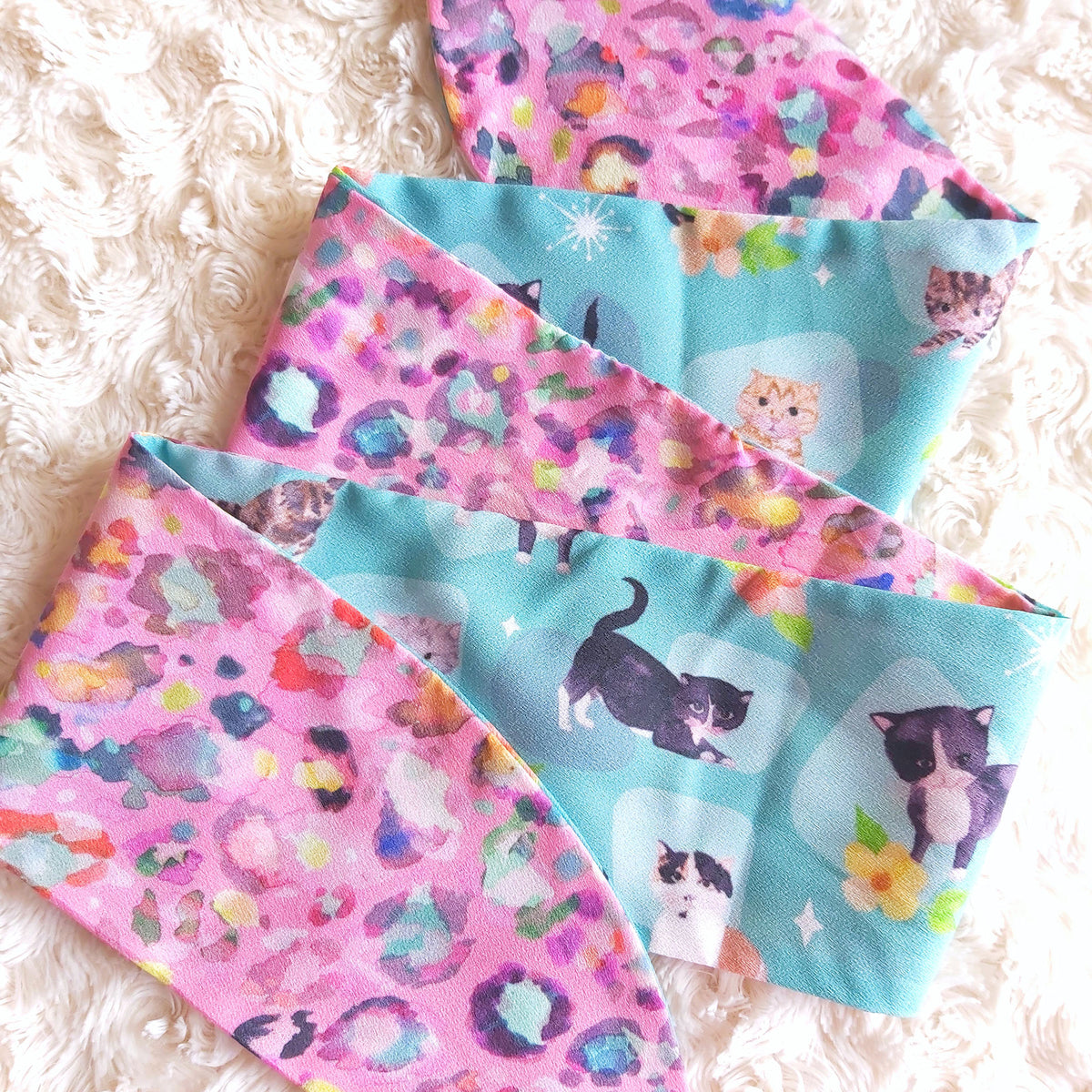 Kitschy Cats Reversible Headscarf