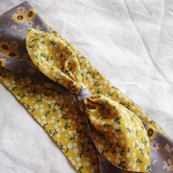 Sunflower/Autumn Yellow Daisy Reversible Headscarf