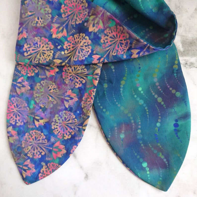 Lotus Pond Reversible Headscarf