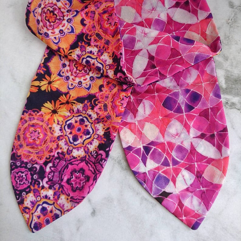Purple Mandala Reversible Headscarf