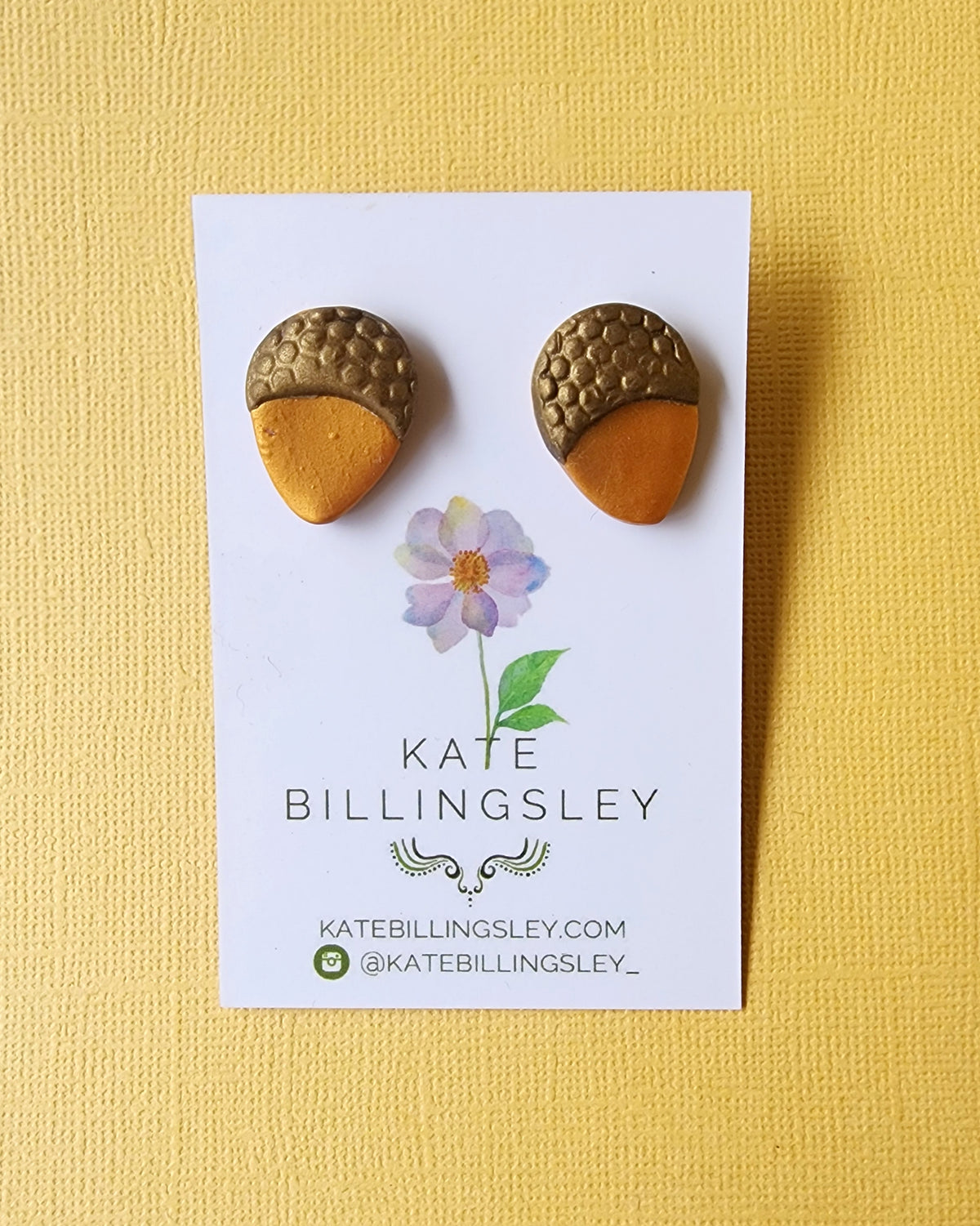 Acorn Studs - Polymer Clay