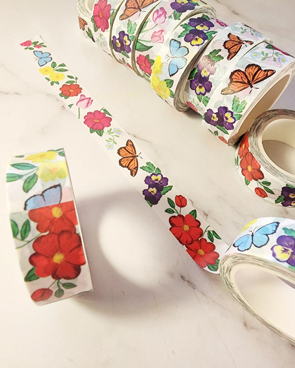 Butterfly Garden Floral Washi Tape