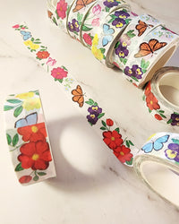 Butterfly Garden Floral Washi Tape