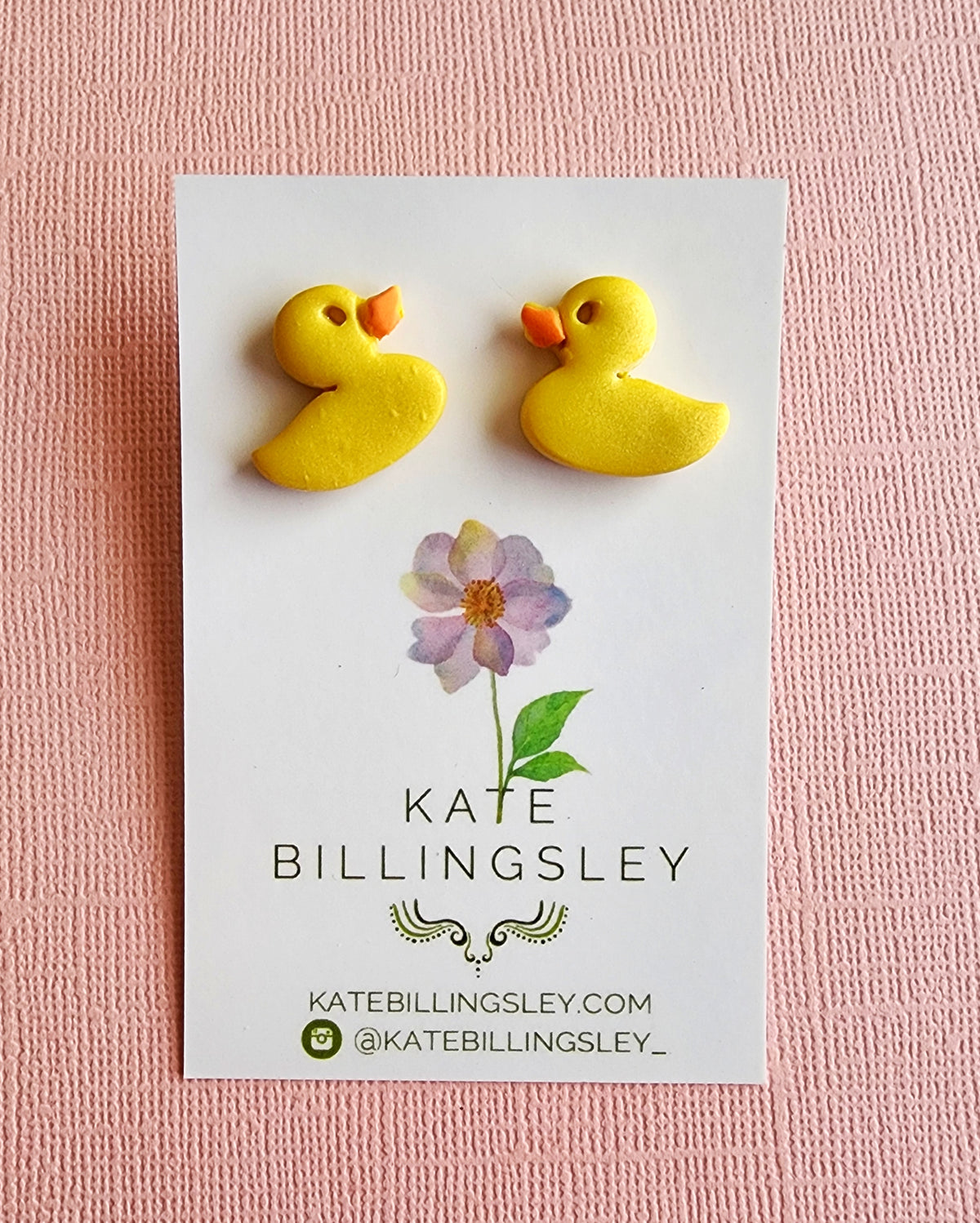 Rubber Ducky statement studs - Polymer Clay