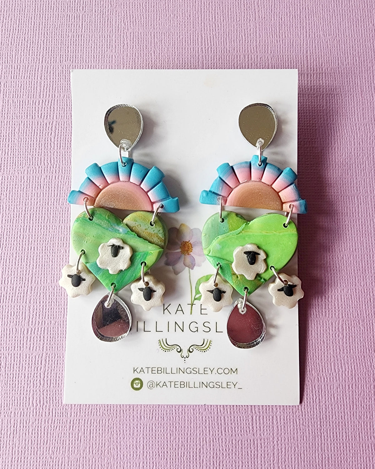 Sheep In the Hills Mega Designer Dangles - Polymer Clay