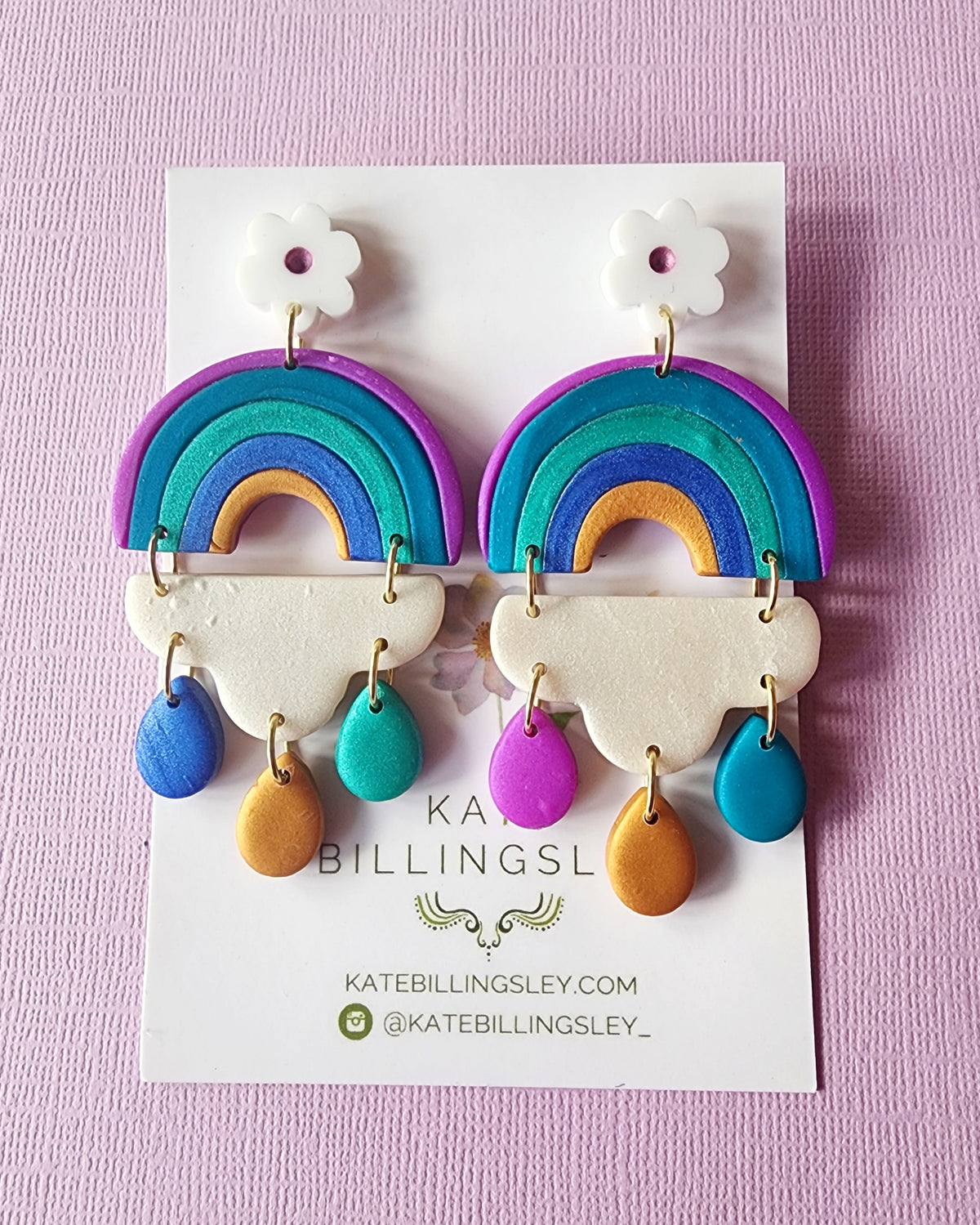 Winter Jewels Rainbow Mega Designer Dangles - Polymer Clay