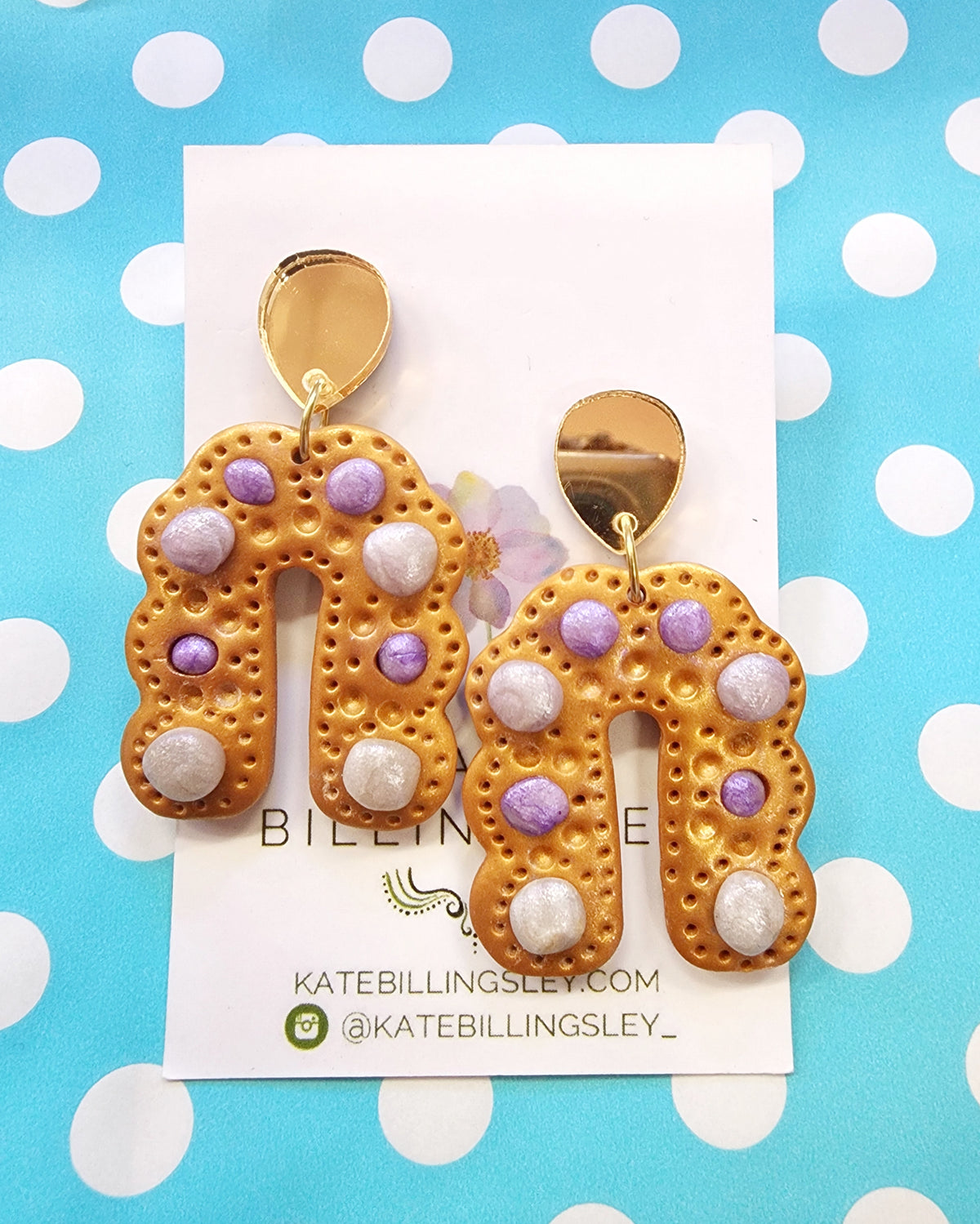 Princess Arch Medium Designer Dangles - Polymer Clay
